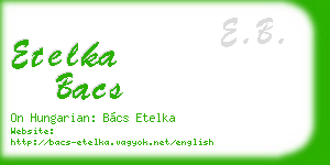 etelka bacs business card